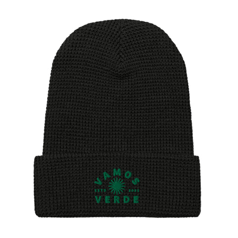 Vamos Verde Waffle Beanie