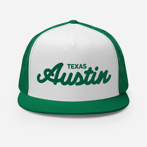 Austin, Texas Script Trucker Hat