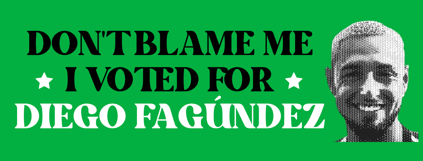Diego Fagundez bumper sticker