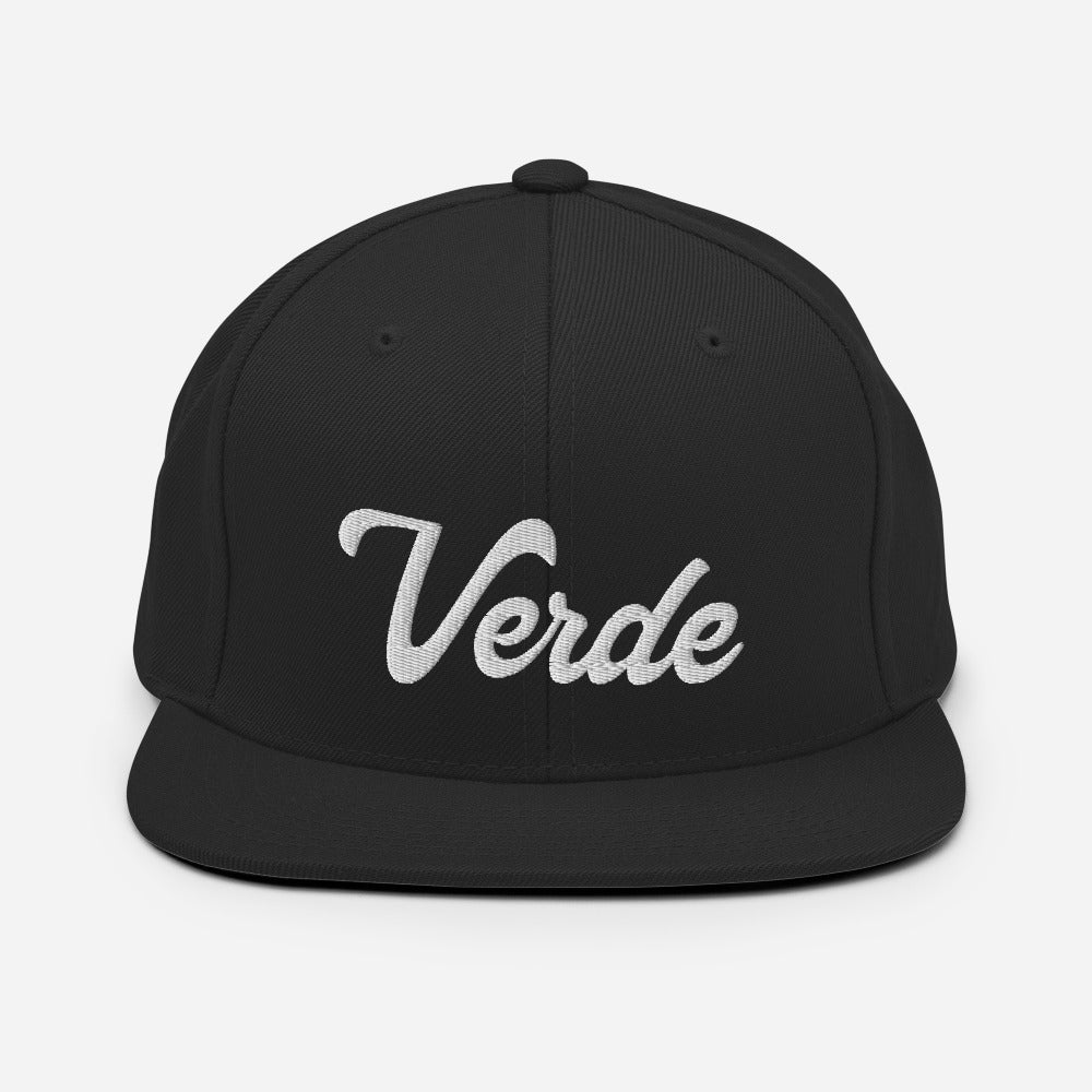 Verde Script Snapback Hat