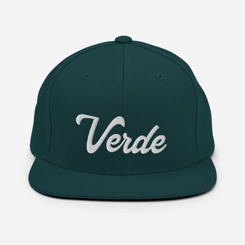 Verde Script Snapback Hat