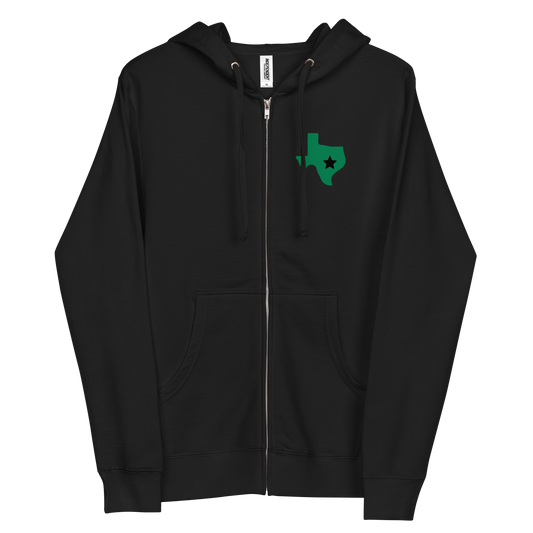 Texas Verde Zip Up Hoodie