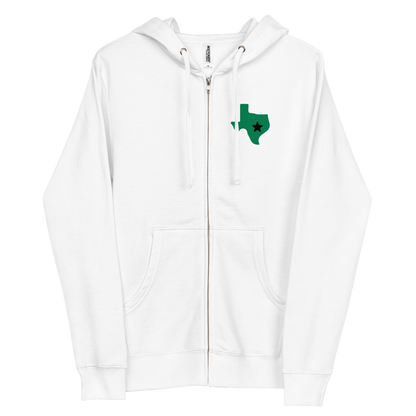 Texas Verde Zip Up Hoodie