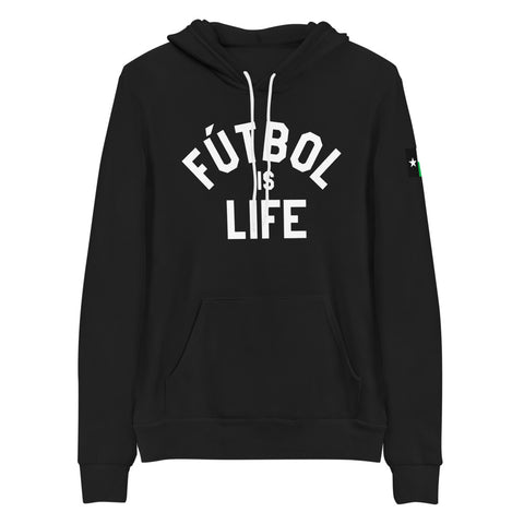 Fútbol is Life White Text - Hoodie