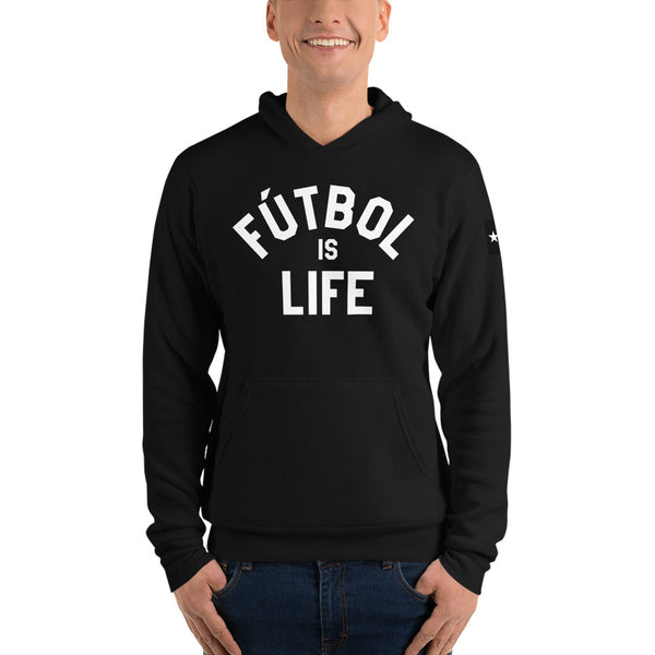 Fútbol is Life White Text - Hoodie