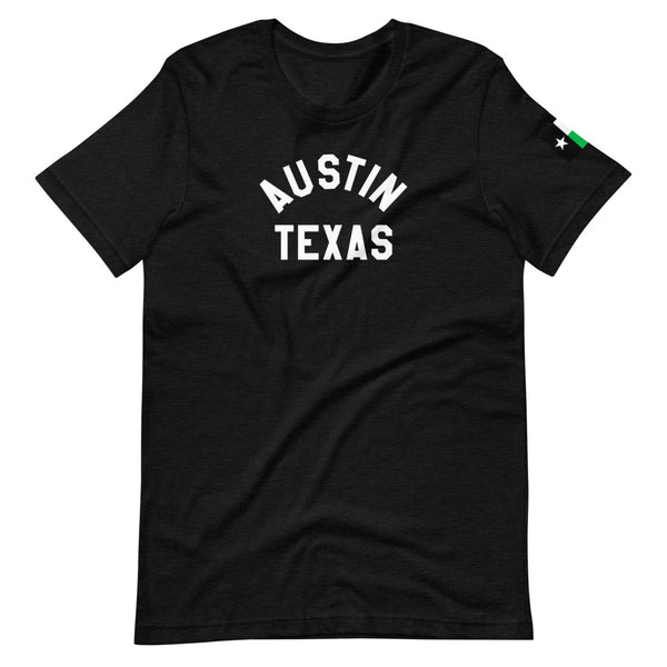 Austin, TX White Text - Short-Sleeve Unisex T-Shirt