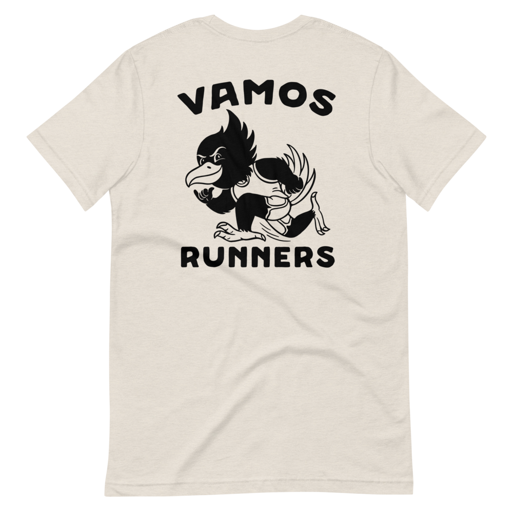 Vamos Runners Black Print T-Shirt
